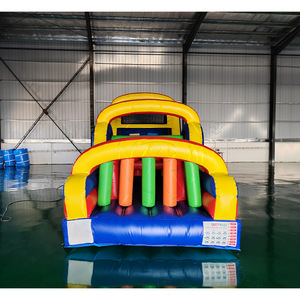 Pista de Obstáculos Inflable de PVC Comercial de 36 Pies con Tobogán y Muro de Escalada para Niños y Adultos, Juego de Entrenamiento - Product Image 3