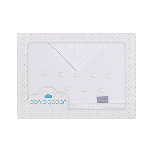 Juego de Ropa de Cama de 3 Piezas 100% Algodón para Cuna, Modelo Zoe con Patrón de Puntos Tejidos - Product Image 1