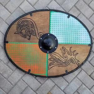 Escudo Vikingo CH, Escudo Personalizado, Escudo Redondo de Madera, Artesanía Calvin - Product Image 6