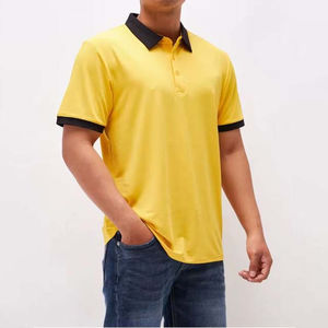 เสื้อโปโลแขนสั้นสำหรับผู้ชายฤดูร้อนผ้าถักแห้งเร็วและระบายอากาศได้ดีกำหนดขนาดพลัสไซส์ดีไซน์พื้นพื้น - Product Image 2