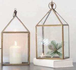 Nouvel arrivage de lanterne à bougie en métal pour mariage en laiton pour l'extérieur en verre naturel fini à bas prix - Product Image 6