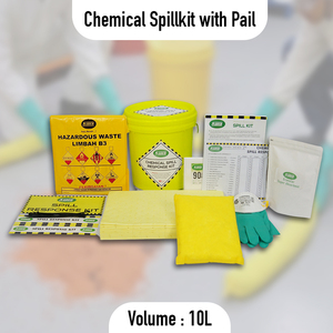 Chemical Spill Kit 10 Liter with Pail Portable Hazardous Chemical Leak Absorbent Spill Control Kit for Factory Workshop - Product Image 2