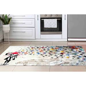 Tapis décoratif Graffiti Art - Tapis Fille Papillon de Banksy, Tapis imprimé, Tapis fin non tissé - Product Image 5