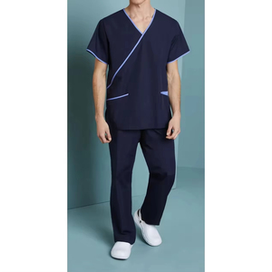 Offre Spéciale hommes survêtement ensemble de gommages de haute qualité Anti-rides lavable tissu doux infirmière gommages uniformes d'hôpital - Product Image 3