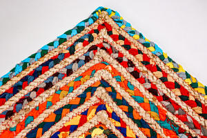 Set de table en jute tressée et coton recyclé 40 x 60 cm, vaisselle écologique, vente en gros, export, naturel - Product Image 6