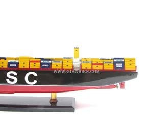 Gia Nhien Fabricant Approuvé Conception Personnalisée quantité minimale de commande Basse Navires Commerciaux MSC OSCAR MODÈLE DE BATEAU EN BOIS _ ARTISANAT EN BOIS - Product Image 4