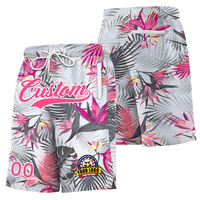 Short de basket-ball en polyester sublimé à double couche, coupe athlétique, séchage rapide, avec poches zippées.