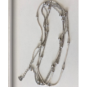 Cavigliera a Quattro File in Argento Sterling con Placcatura in Oro 14K, Diamanti e Perle d'Acqua Dolce, Ideale per Feste e Regali - Product Image 3