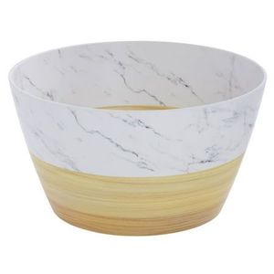 Cuenco para servir de mármol de inspiración antigua con un aspecto artesanal perfecto para mesas temáticas vintage o Rústicas - Product Image 6