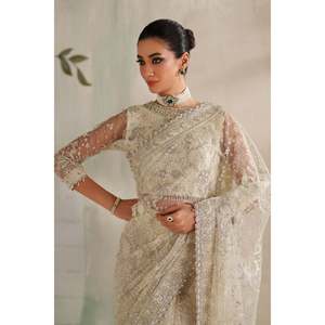 Embroidered Chiffon <b>Net</b> <b>Fabric</b> UF-4372 - Product Image 4