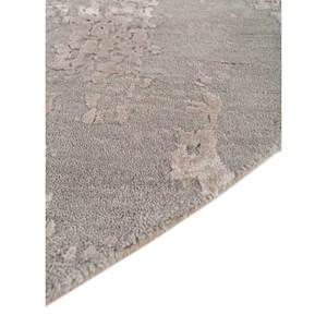 Alfombra Kavi Gris y Negra de Lana y Seda de Bambú Anudada a Mano, Diseño Teoría del Caos, Patrón Abstracto Rectangular para Sala de Estar Juvenil Esk-361 - Product Image 4