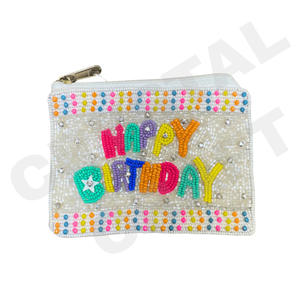 Pochette à monnaie en perles roses multiples Magnifique porte-monnaie perlé personnalisé Portefeuille pour femmes Pochette à monnaie tendance avec - Product Image 6