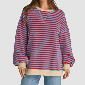 Diseñador de moda cuello redondo pulóver sudadera logotipo personalizado Casual sólido tejido sudaderas con capucha para mujeres nueva llegada colección de invierno - Product Image 2