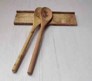 Juego de Cucharas de Cocina de Madera Grabadas Personalizadas al por Mayor, Utensilios de Cocina de Madera Natural, Espátula Decorativa Grabada con Láser para el Hogar - Product Image 5
