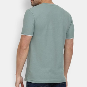 Gran oferta, venta al por mayor, camiseta de manga corta de punto ajustada para trabajo y ropa informal para hombres, cómoda a la moda - Product Image 3