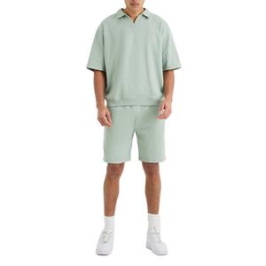 Polo Homme Grande Taille OEM, Modèle Été Formel à Épaules Tombantes, Tissu Éponge Léger 300 Grammes, Séchage Rapide, Vente Chaude - Product Image 2