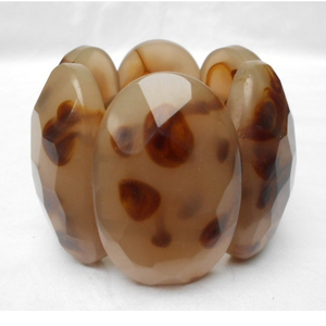 Pulsera de Resina Facetada Hecha a Mano |   Brazalete con Diseño de Caparazón de Tortuga |   Proveedor de Joyería de Moda al por Mayor |   OEM disponible - Product Image 1