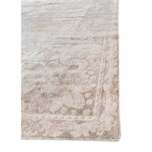 Tapis en laine et soie noué à la main Aalam, motif floral gris et noir, pour la maison, le couloir, le salon ou la chambre - Pae-6159 - Product Image 3