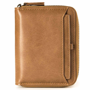 Venta al por mayor de tarjetero de piel sintética para hombre, minicartera hecha a mano 2025, carteras de piel elegantes personalizadas e informales - Product Image 3