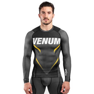 Manga larga MMA BJJ Compresión HQ Imprimir Rash Guard Set con pantalones cortos para No Gi Training Jiu Jitsu Kimono de Jiu Jitsu - Product Image 3