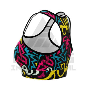 Sujetador deportivo de sublimación para mujer, ropa de Fitness, sublimación de entrenamiento, sin costuras de alto soporte Sujetador deportivo, venta en línea, Pakistán - Product Image 2