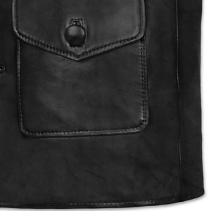 Veste en cuir d'hiver vintage décontractée sur mesure, prix bas, manteau en cuir épais, vêtements d'automne et d'hiver, vestes en cuir - Product Image 4