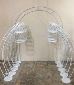 Cercle de fer unique arc de mariage extérieur pelouse fleur porte support pour mariage et anniversaire décoration accessoires fond - Product Image 3