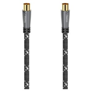 Câble coaxial Hama 1,5 m, connecteur d'antenne mâle-femelle, transmission du signal TV - Product Image 1