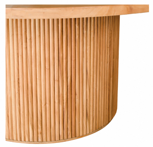Reverie Round <b>Dining</b> <b>Table</b> Handcrafted Solid Wood Circular <b>Dining</b> <b>Table</b> with Contemporary Organic Modern Design - Product Image 5