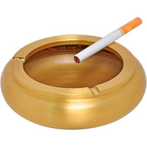 Cenicero Circular de Madera Hecho a Mano para el Hogar, la Oficina y el Automóvil, Cenicero de Madera de Sheesham con Acabado Marrón a un Precio Asequible - Product Image 5