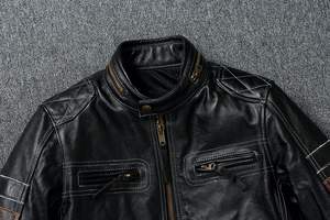 Veste en cuir de moto classique Vêtements d'extérieur intemporels pour un usage quotidien - Product Image 5