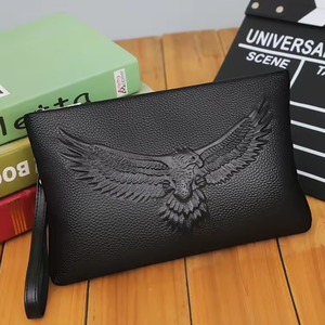 Cartera de Teléfono de Alta Calidad con Patrón de Cocodrilo, Bolso de Mano Tipo Clutch para Hombre, Cartera de Cuero Vacuno Genuino con Cremallera, Cartera de Cuero Genuino - Product Image 4