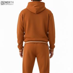 Vente chaude Personnalisé Jogger Survêtement Ensemble Bouffée Imprimé Brut Ourlet Couper Coudre Contras Couture Pantalon À Capuche 2 Pièces Ensemble - Product Image 3