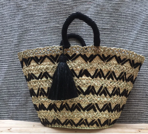 Sac en paille tissé à la main, tendance et magnifique |   Sac panier marocain |   Sac de plage |   Panier de courses |   Fait main - Product Image 1