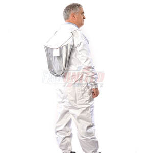 ชุดเลี้ยงผึ้งผ้าฝ้ายพร้อมผ้าคลุมซิปและหัวเข่าเสริมชุดเลี้ยงผึ้งแบบพรีเมี่ยมพร้อมฮู้ดที่ถอดออกได้และซิปแข็งแรง - Product Image 3