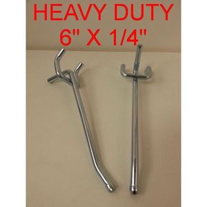 Lot 1000 Pcs 6 Heavy Duty <b>Peg</b> <b>Board</b> Hooks Shelf Hanger Kit 6 x 1/4 - Product Image 1
