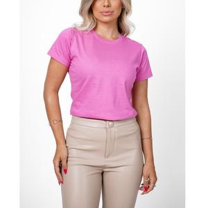 Logo personnalisé dame T-shirts coton Spandex vierge respirant col rond T-shirt femmes T-shirts fournisseur du Bangladesh - Product Image 5
