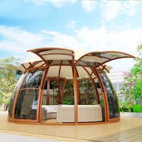 6M événements commerciaux hôtel étanche résistance aux UV UFO étoile en alliage d'aluminium verre Pvc Pc Glamping Igloo dômes géodésiques maison tente