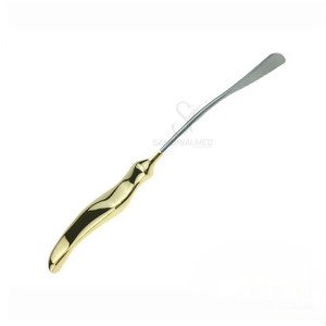 Crochet à nerf en acier inoxydable allemand de qualité médicale A + 26cm, demi-courbe, tige conique, crochet à angle gauche, avec poignée ergonomique - Product Image 3