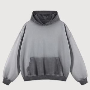 Sweat à capuche pour homme en denim délavé de qualité supérieure, poids lourd, nouvelle arrivée, OEM, facilement lavable, sweat à capuche en denim délavé pour homme - Product Image 5