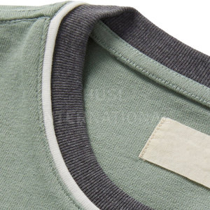 เสื้อยืดคอตตอน 100% ทรงปกติสำหรับผู้ชาย ไซส์สั่งทำได้ แขนสั้น แฟชั่น คอกลม สีตัดกัน เสื้อยืดฤดูร้อน - Product Image 3