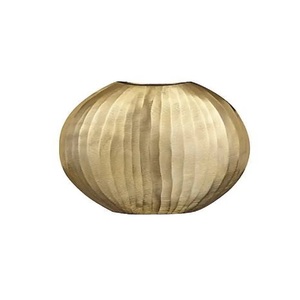 Unique Waves Design Cast Aluminum Flower <b>Vase</b> with Natural Brass Finishing Floor and Table Decorative Flower <b>Vase</b> ( Set of 2 ) - Product Image 6