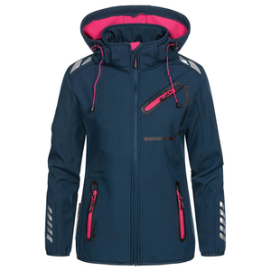 Veste Softshell à Carreaux Imperméable avec Logo Personnalisé Nouveau Design Fermeture Éclair à Capuche Couche Intermédiaire Extérieure pour Hommes - Product Image 4