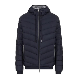 Veste bouffante d'hiver à la mode de qualité supérieure pour hommes, motif à capuche bouffant, vêtements d'hiver teints en toile fine - Product Image 1