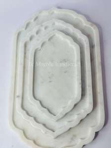 Plato de mármol blanco natural puro hecho a mano al mejor precio, excelente diseño, bandeja para servir alimentos para productos de decoración del hogar - Product Image 3