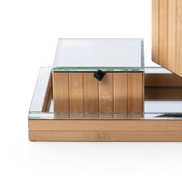 Ensemble de brûleur à encens en bois et acrylique de luxe avec support à bakhoor en métal, plateau moderne, décoration d'intérieur pour le Ramadan, utilisation à domicile au Moyen-Orient et au Golfe