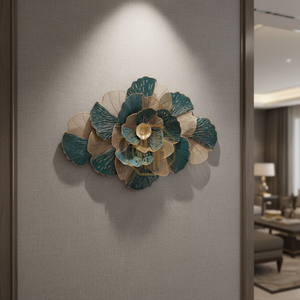 Arte Metálico de Pared con Diseño de Olas Costeras, Decoración de Pared para Interiores de Casas de Playa - Product Image 1