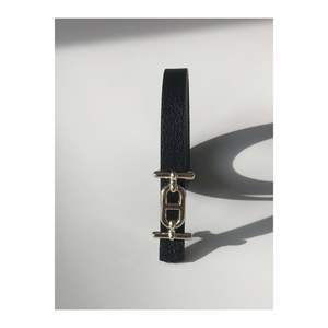 <b>Gold</b> Buckle Thin Women's <b>Belt</b>, Trouser <b>Belt</b>, Shirt <b>Belt</b>, Jacket <b>Belt</b> - Black-<b>Gold</b> - Product Image 5