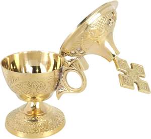 Elegant Brass Christmas Church Decor Vintage Religious <b>Ornament</b> for Holiday Table Mantel or Festive Spiritual Display - Product Image 4