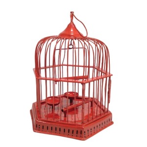 Cage à oiseaux élégante en métal Cage à oiseaux décorative en fer durable pour balcon de jardin extérieur et affichage intérieur - Product Image 4